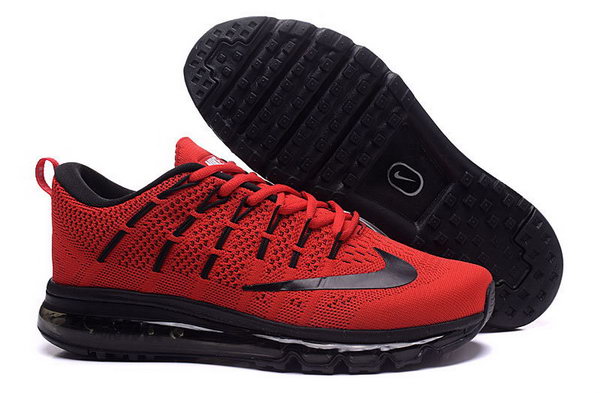 Mens Flyknit Air Max 2016 Fire Red Black Reduced